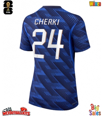 France Rayan Cherki #24 Replica Home Stadium Shirt for Women World Cup 2026 Short Sleeve